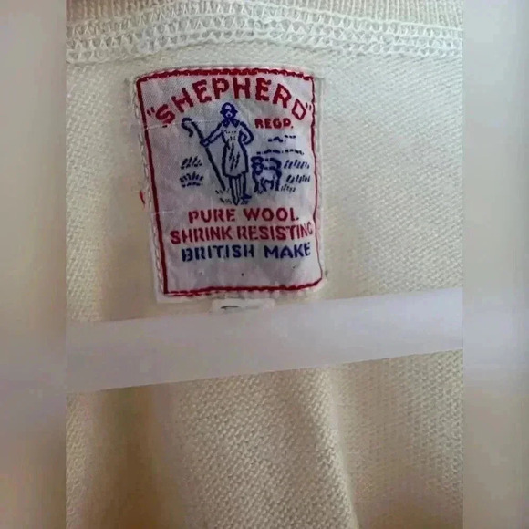 1940’s SHEPHERD PURE WOOL SHRINK ENGLAND WW2 blouse RARE - Picture 3 of 6